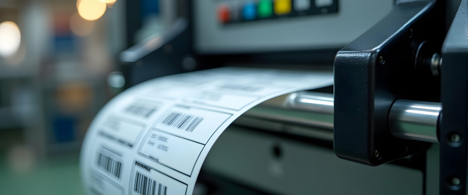 High-speed label printing in action